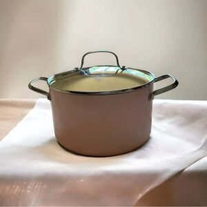 Green Life Stock Pot with Lid (5 Quart, Pink)